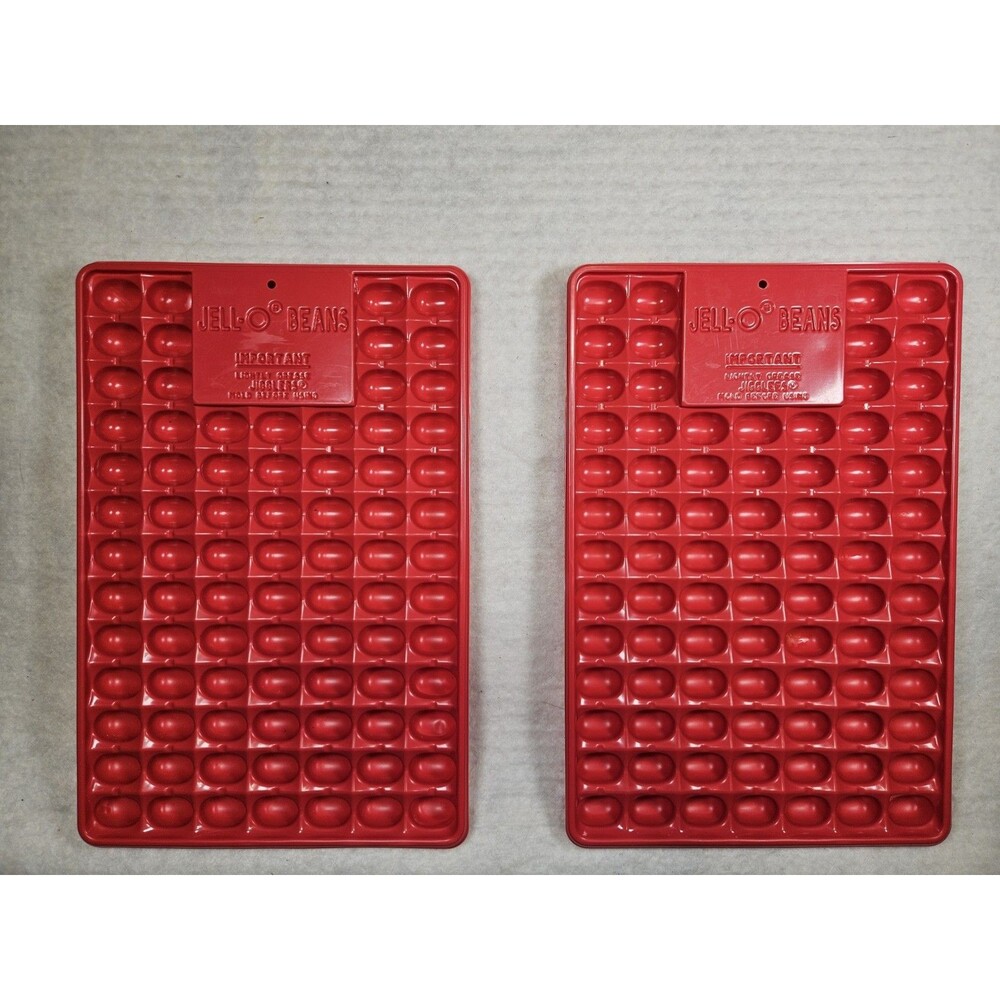 Vintage Jell-O Jelly Beans Jello Molds Easter Jiggler Shooter Mold Tray Lot of 2
